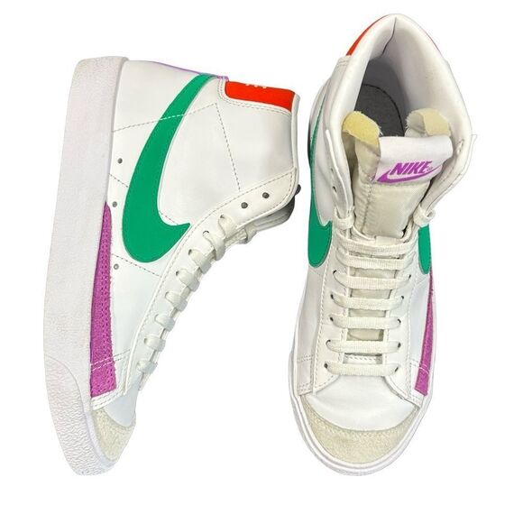 NIKE Blazer Mid '77 Vintage "White/Stadium Green/Picante Red" High top Size 6.5 - Picture 8 of 16